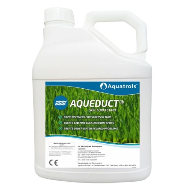 Aqueduct curative soil surfactant for turf water management and dry spot control
