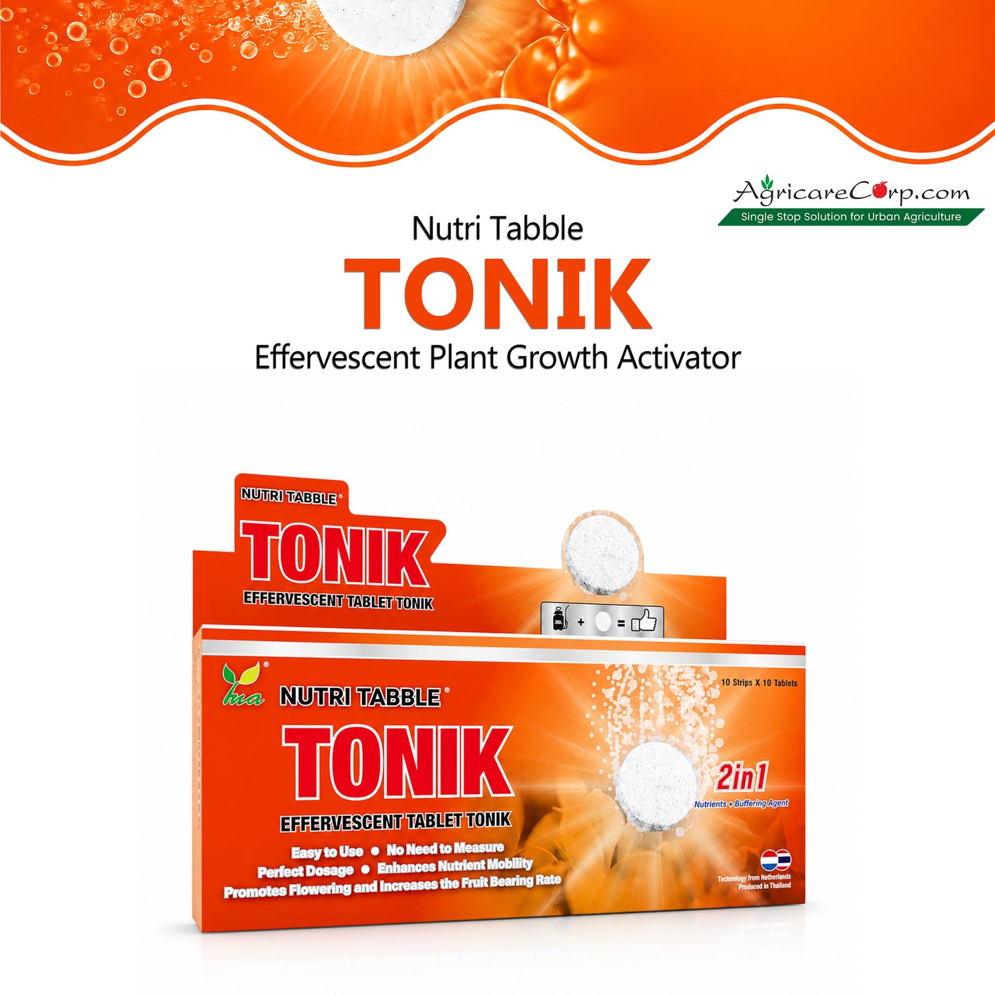 How to use Nutri Tabble TONIK by dissolving tablets in a 20-litre spray tank for manual sprayers or drone spraying applications