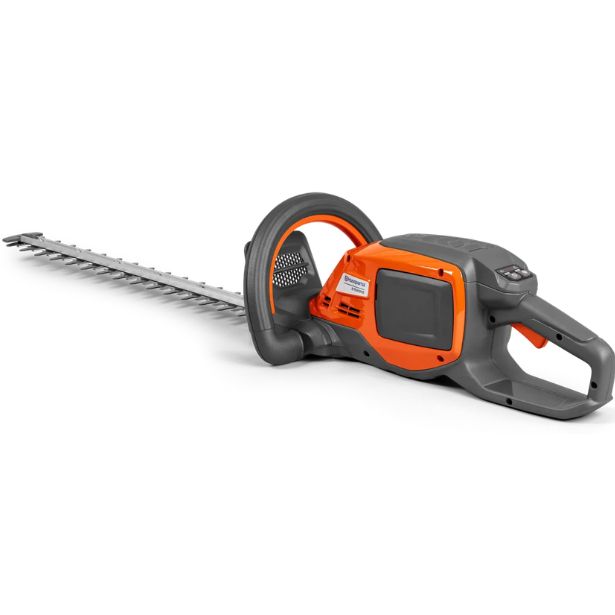 Husqvarna 215iHD45 cordless hedge trimmer with 45 cm blade, BLi-X 36V battery, brushless motor and charger.
