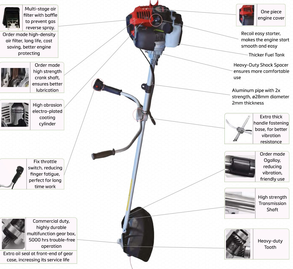 Mitsubishi Brush Cutter 43cc TUE43 Engine – Agricare Corporation