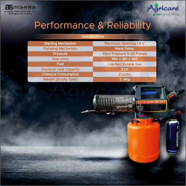 A-Sung Super 2000 Gold Portable Mosquito & Insect Fogging Machine