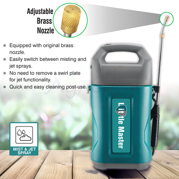Adjustable brass nozzle of Aspee Little Master battery sprayer