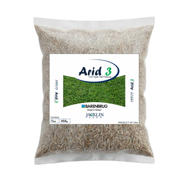 Arid 3 tall fescue seed packaging image