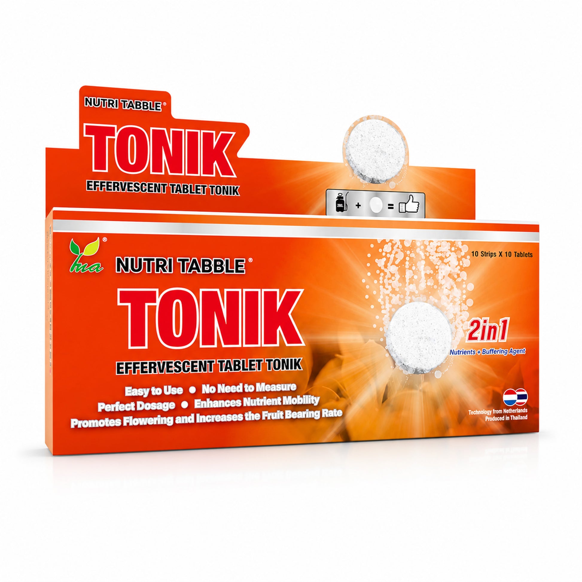 Nutri Tabble TONIK 2 in 1 Effervescent Tablet with Nutrients and Buffering Agent for Foliar Spray Application