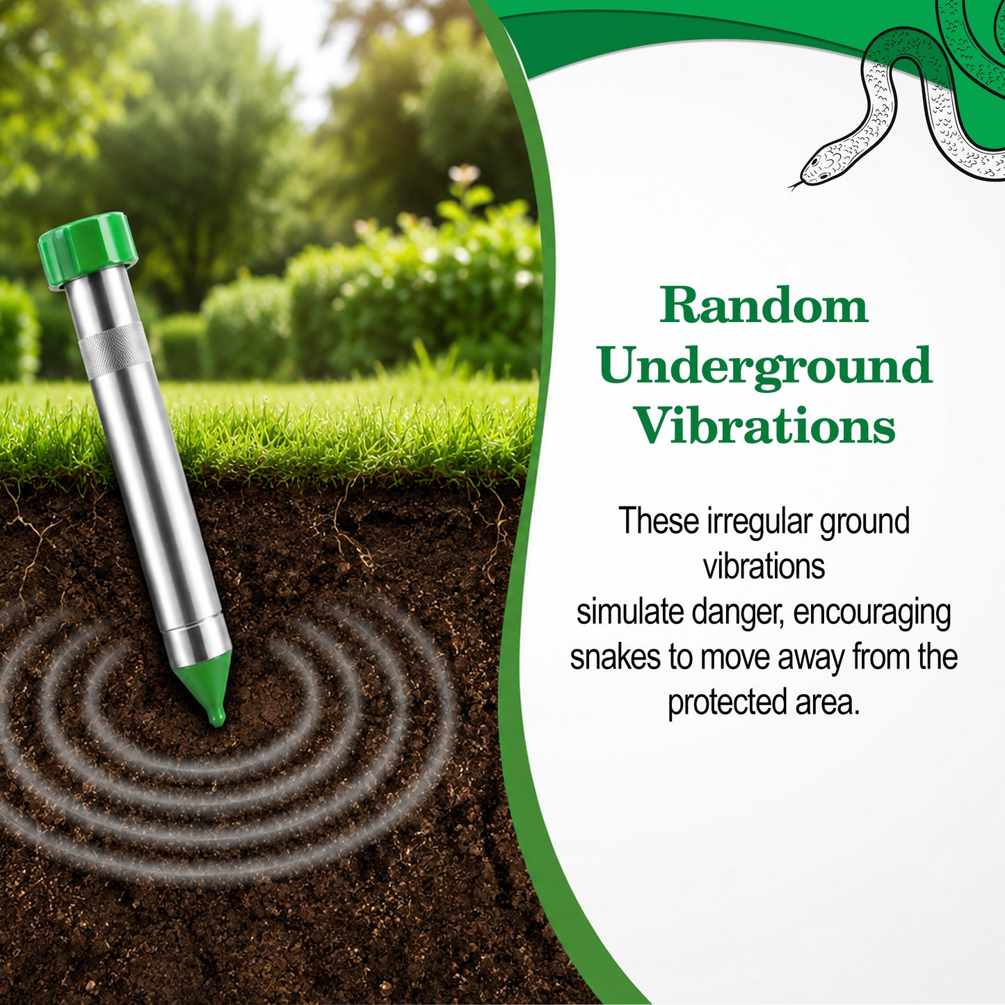 Vibrarandom Snake Repeller