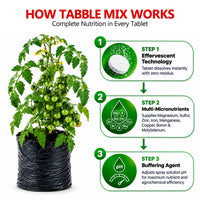 How Nutri Tabble MIX works with instant effervescent dissolution multi-micronutrients and buffering agent for foliar nutrition.