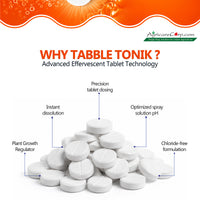 Why choose Nutri Tabble TONIK advanced effervescent tablet technology with instant dissolution, precision dosing, optimized spray solution pH and chloride-free formulation
