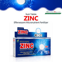 Agricare Nutri Tabble Zinc effervescent zinc fertilizer box with 2 in 1 nutrients and buffering agent technology.