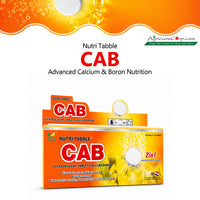 Nutri Tabble CAB advanced effervescent tablet technology with instant dissolution precision tablet dosing optimized spray solution pH and chloride-free formulation.