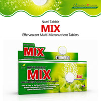 Nutri Tabble MIX effervescent multi-micronutrient tablets with 2 in 1 nutrients and buffering agent.