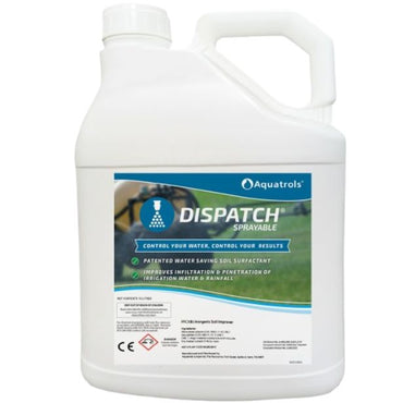 Dispatch Sprayable soil surfactant for turf water infiltration and irrigation efficiency