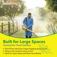 Thermal fogging machine for farmhouses and large open spaces, powerful fogging sprayer for wide area pest control