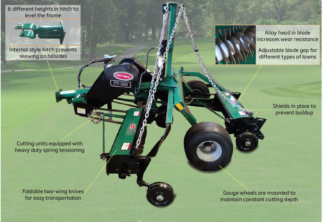 Professional Turf Verticutter Machine by Greenman