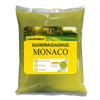 Monaco Elite Seeded Bermudagrass close-up showing 1 Lbs  Packet
