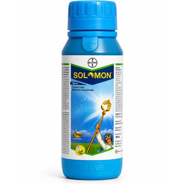 Solomon Insecticide Beta Cyfluthrin 8.49% and Imidacloprid 19.81% OD dual-action insecticide for sucking pests and borers.
