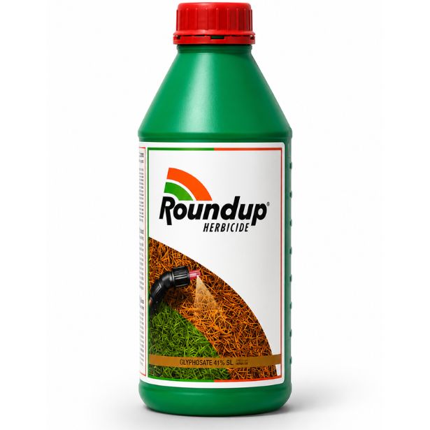 Roundup Herbicide Glyphosate 41% SL IPA Salt systemic herbicide for effective control of grassy weeds broadleaf weeds and sedges.
